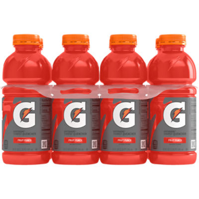 Gatorade Thirst Quencher, Fruit Punch Natural Flavor, 20 Fl Oz, 8 Count