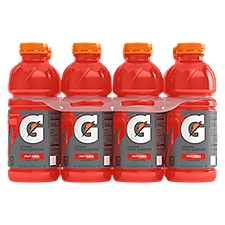 Gatorade Fruit Punch Thirst Quencher - 8 Pack Bottles, 160 Fluid ounce