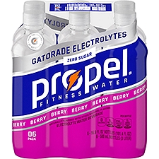 Propel Zero Sugar Electrolyte Water Beverage, Berry, 16.9 Fl Oz, 6 Count