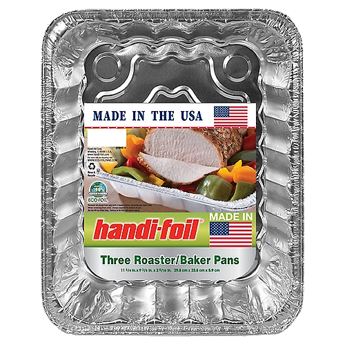 HANDI FOIL ROASTER/BAKER PANS 3CT