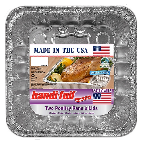 HANDI FOIL POULTRY PANS & LIDS 2CT