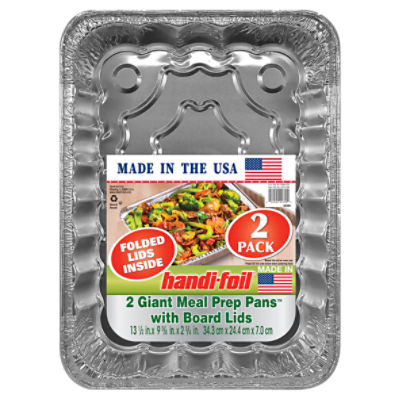 Handi Foil Giant Meal Prep Pans w/Folded Lids 2/pk