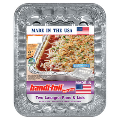 HANDI FOIL LASAGNA PANS & LIDS 2CT