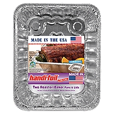 HANDI FOIL ROASTER/BAKER PANS & LIDS 2CT
