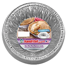 Handi-Foil Pot Pie Pans & Lids, 6 Each