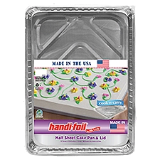 Handi-Foil Half Sheet, Cake Pan & Lid, 2 Each
