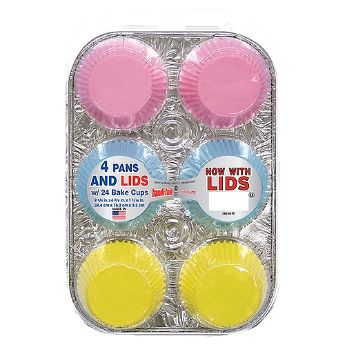 HANDI FOIL MUFFIN PANS &WITH LIDS & BAKE CUPS 4 PANS W/24 BAKE CUPS
Cook-n-carry®
