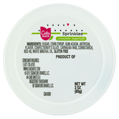 Cake MATE Cinnamon Imperials Sprinkles, 3 oz