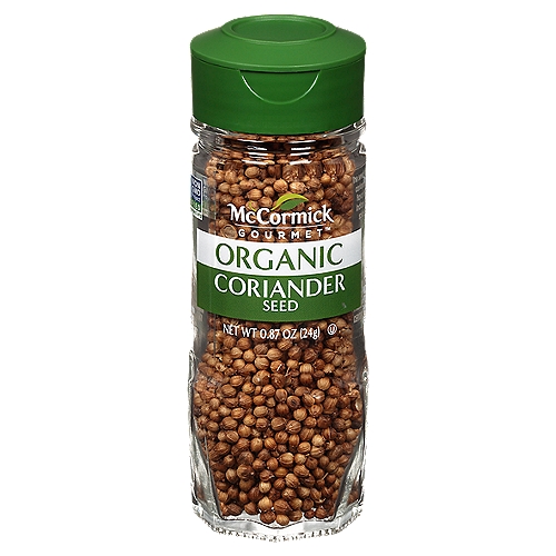 McCormick Gourmet Organic Coriander Seed, 0.87 oz
The seed of the cilantro plant, coriander adds light citrus flavor to everything from Indian curries to chili and spice rub for chicken.
