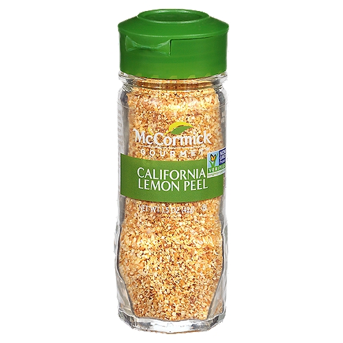 McCormick Gourmet sources its lemon peel from California, where the year-round warm weather and fertile soil produces lush lemon trees. Our dried lemon peel is finely grated allowing its zesty lemon flavor to shine in your dishes.  