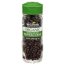 McCormick Gourmet Organic Whole Black Peppercorns, 1.87 oz
