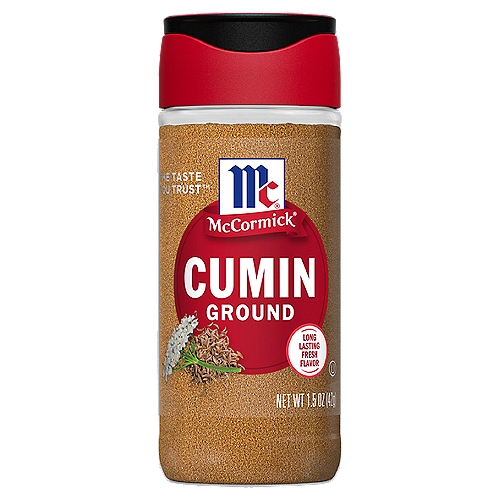 Rich and hearty McCormick Ground Cumin is always ground from whole cumin seeds. It brings earthy warmth and subtle citrus flavor to chili, tacos, steak, lamb and shish kebabs.