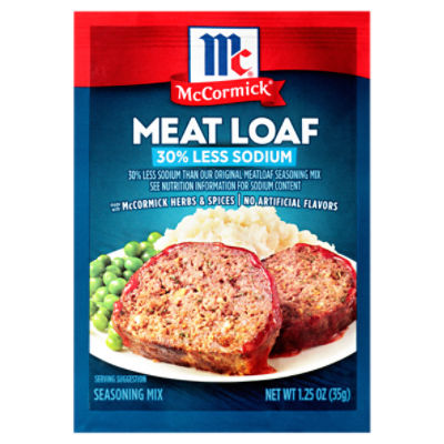 McCormick Meat Loaf Seasoning Mix - 30% Less Sodium, 1.25 oz, 1.25 Ounce