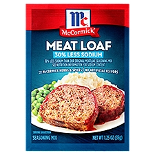 McCormick 30% Less Sodium Meat Loaf Seasoning Mix, 1.25 oz, 1.25 Ounce