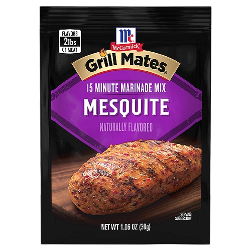 Fire up the grill for this bold, slightly sweet blend of garlic, onion, red pepper and natural flavor from mesquite smoke.