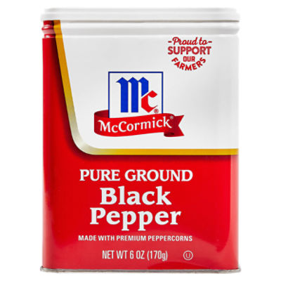 McCormick Black Pepper Pure Ground, 6 oz ShopRite