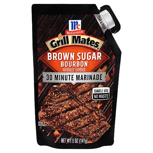 McCormick Grill Mates Brown Sugar Bourbon Single Use Marinade, 5 oz