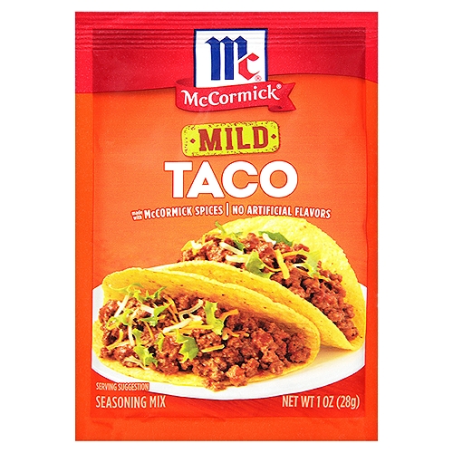 Turn tonight's meal in to a flavor-filled fiesta with McCormick Milk Taco Seasoning Mix. Bold south-of-the-border flavors, like paprika, chili pepper and cumin, create a mild heat that's perfect for seasoning ground meat.