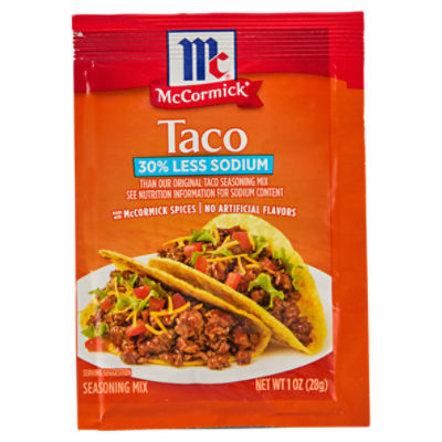 McCormick Taco Seasoning Mix - 30% Less Sodium, 1 oz