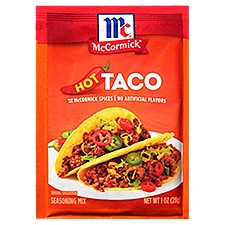McCormick Hot Taco, Seasoning Mix, 1 Ounce