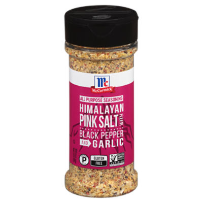 McCormick Himalayan Pink Salt with Black Pepper and Garlic All Purpose Seasoning, 6.5 oz