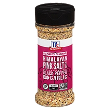McCormick Himalayan Pink Salt with Black Pepper and Garlic, All Purpose Seasoning, 6.5 Ounce