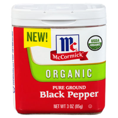 McCormick Organic Pure Ground Black Pepper, 3 oz