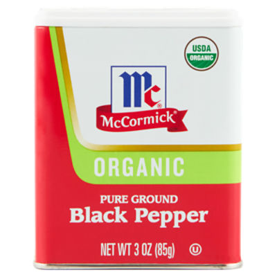 McCormick Organic Pure Ground Black Pepper, 3 oz