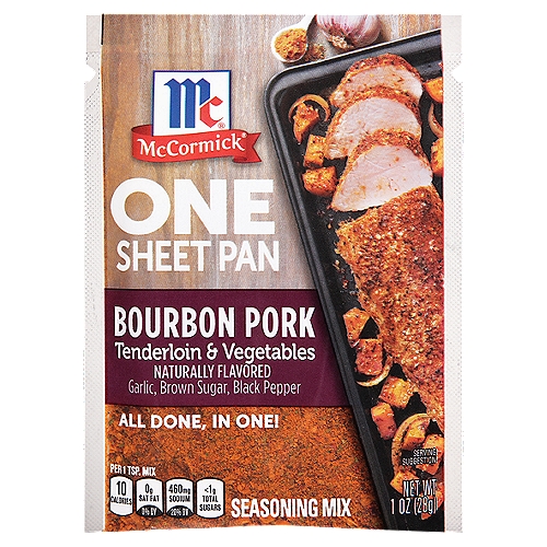 McCormick One Sheet Pan Bourbon Pork Tenderloin & Vegetables Seasoning Mix, 1 oz