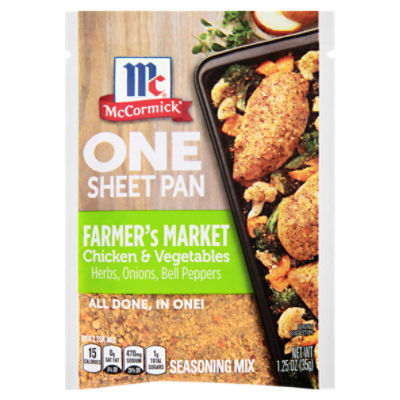 McCormick One Sheet Pan Farmer's Market Chicken & Vegetables Seasoning Mix, 1.25 oz