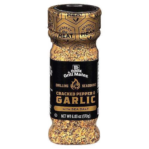 McCormick Grill Mates Cracked Pepper & Garlic with Sea Salt Grilling Seasoning, 6.03 oz
