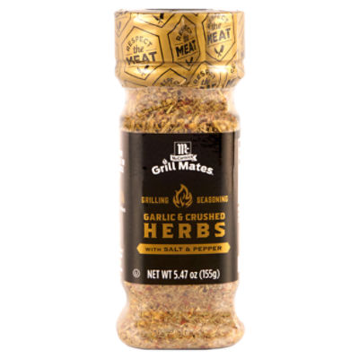 McCormick Grill Mates Garlic & Crushed Herbs with Salt & Pepper Grilling Seasoning, 5.47 oz