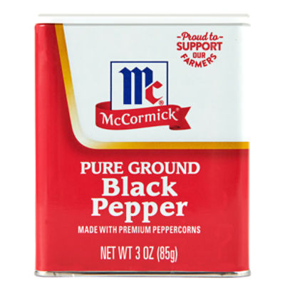 McCormick Pure Ground Black Pepper, 3 oz