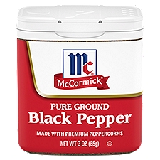 McCormick Pure Ground, Black Pepper, 3 Ounce