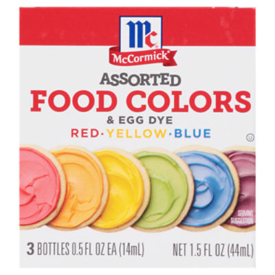 McCormick Assorted Food Colors & Egg Dye, 0.5 fl oz, 3 count ShopRite