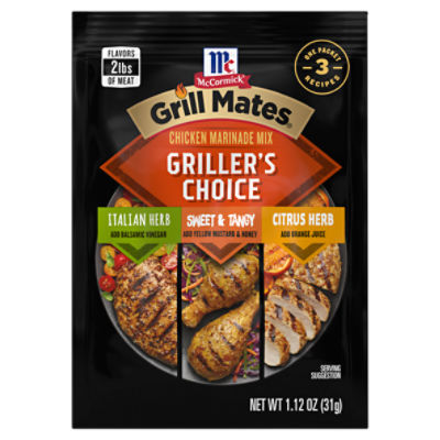 McCormick Grill Mates Griller's Choice Chicken Marinade Mix, 1.12 oz, 1.12 Ounce