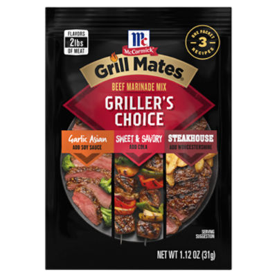 McCormick Grill Mates Griller's Choice Beef Marinade Mix, 1.12 oz, 1.12 Ounce