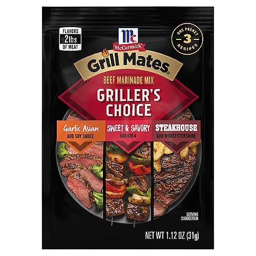 McCormick Grill Mates Griller's Choice Beef Marinade Mix, 1.12 oz
