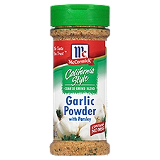 McCormick California Style Garlic Powder With Parsley Coarse Grind Blend, 6 Ounce