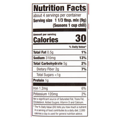 McCormick Hot Chili Seasoning Mix, 1.25 oz
