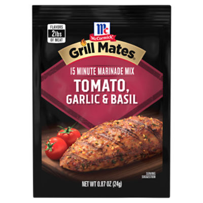 McCormick Grill Mates Marinade Mix - Tomato, Garlic & Basil, 0.87 oz