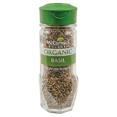 McCormick Gourmet Organic Basil, 0.5 oz
Sweet and fragrant basil complements summer vegetables and salads as well as tomato-based dishes including pizza and pasta sauce.