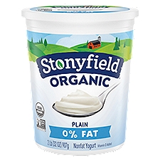 Stonyfield Organic Nonfat Yogurt, Plain, 32 oz.