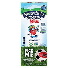 Stonyfield Organic Kids Strawberry Lowfat Yogurt Tubes, 8 Ct