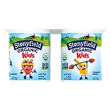 Stonyfield Organic Kids Strawberry & Strawberry Banana Lowfat Yogurt