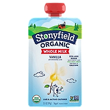 Stonyfield Organic Vanilla Whole Milk Yogurt, 3.5 oz