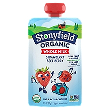 Stonyfield Organic Kids Strawberry Beet Berry Whole Milk Yogurt Pouch