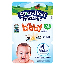 Stonyfield Organic YoBaby Vanilla 6+ months, Whole Milk Yogurt, 24 Ounce