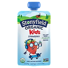 Stonyfield Organic Kids Strawberry Lowfat Yogurt Pouches, 3.5 oz.