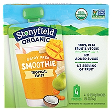 Stonyfield Organic Organic Tropical Twist Dairy Free Smoothie, 12.8 Ounce